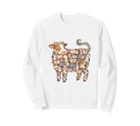 Cute Cow Stack Farm Animal Lover Meadow Farm Cottagecore Sweatshirt