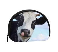 Cute Cow Under White Clouds Prints Coin Purse for Women Cute Small Change Wallet Mini Coin Purses Pouch with Zipper