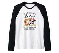 Cute Cow We are More Than Besties Funny Friends Girls Women Raglan Baseball Tee