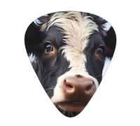 Cute Cow Wear-resistant guitar picks, thin, medium, heavy, 12 pieces of guitar picks, suitable for guitar, bass, electric guitar, ukulele,