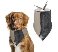 Cute Cowboy Black Hat Western Boots Dog Bandanas for Feeding Grooming, Triangle Pet Bibs for Cats & Dogs Washable Fashion Pets Scarf for Party Travel 27.6 X 11.8 Inch