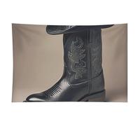 Cute Cowboy Black Hat Western Boots Tapestry Wall Hanging - 40"x60" Aesthetic Tapestries Soft Polyester Wall Art Decor Large Tapestry for Bedroom Living Room Dorm Backdrop, Hanging Kit Included
