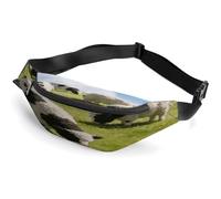 Cute Cows Watercolor Waist Bag,Durable Sling Bag with Adjustable Strap Crossbody Waist Bag,for Outdoors Workout Traveling Casual Running Hiking Cycling