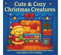 Cute & Cozy Christmas Creatures: Hand-drawn winter animals to warm your heart and brighten your holidays (Christmas Coloring Book for Kids - 40 Cute Holiday Pages)