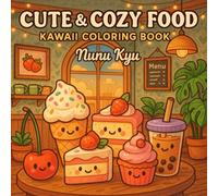 Cute & Cozy Food Coloring Book: Adorable kawaii desserts, snacks & drinks to color - relaxing fun for teens and adults
