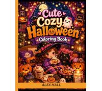 Cute Cozy Halloween Coloring Book: Adorable Spooky Cuties, Pumpkin Patch Fun, Haunted Cafés & Relaxing Fall Coloring Pages for Stress Relief