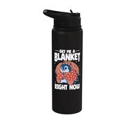 Cute Cozy Penguin Nap Lover Winter Introvert Napping Stainless Steel Insulated Water Bottle