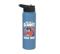 Cute Cozy Penguin Nap Lover Winter Introvert Napping Stainless Steel Insulated Water Bottle