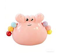 Cute Crab Fruit Fork Set with Holder Reusable Dessert Picks Creative Animal Shape Appetizer Forks Colorful Salad Toothpicks for Party Kitchen Gadget Gift(Pink)