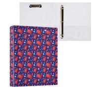 Cute Crabs Seashells 3 D-Ring Binder A4 1 Pack with 200 Sheet for Kids School Supplies Women Men Office