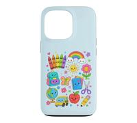 Cute Crayon Apple Pencil Teacher Kid Back to School Supplies Case for iPhone 13 Pro