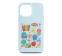 Cute Crayon Apple Pencil Teacher Kid Back to School Supplies Case for iPhone 13 Pro Max