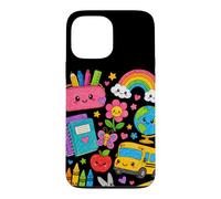 Cute Crayon Apple Pencil Teacher Kid Back to School Supplies Case for iPhone 13 Pro Max