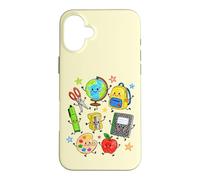 Cute Crayon Apple Pencil Teacher Kid Back to School Supplies Case for iPhone 16 Plus