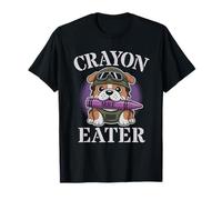 Cute Crayon Eater Bulldog Corps Team Military Armed Forces T-Shirt