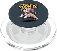 Cute Crazy Cartoon Pup Fast Sprinting Crossbreed Cockapoo PopSockets PopGrip for MagSafe