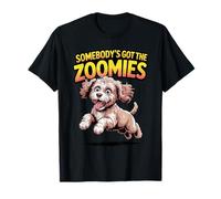 Cute Crazy Cartoon Pup Fast Sprinting Crossbreed Cockapoo T-Shirt
