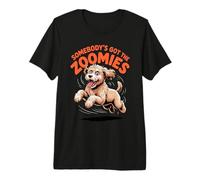 Cute Crazy Fast Sprinting Crossbreed Cartoon Labradoodle Premium T-Shirt