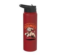 Cute Crazy Fast Sprinting Crossbreed Cartoon Labradoodle Stainless Steel Insulated Water Bottle