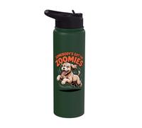 Cute Crazy Fast Sprinting Crossbreed Cartoon Labradoodle Stainless Steel Insulated Water Bottle