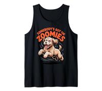 Cute Crazy Fast Sprinting Crossbreed Cartoon Labradoodle Tank Top