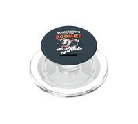 Cute Crazy Fast Sprinting Puppy Breed Cartoon Dog Dalmatian PopSockets PopGrip for MagSafe