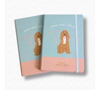 Cute CREATIONS A5 Notebook Hardcover, Journal lined for Writing, Working, Study, Planning, Diary, Journaling, Gift with Cute Dog Design (2, Spaniel)