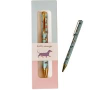 Cute Creations Dachshund Dog Pen in Gift Box - Premium Black Writing Pen with Adorable Dachshund Sausage Dog Design, Gold Accents | Perfect for Dog Lovers, Gifts, Gifts for Her and Him