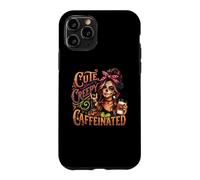 Cute, Creepy & Caffeinated Halloween Sugar Skull Coffee Girl Case for iPhone 11 Pro
