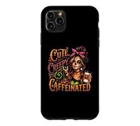 Cute, Creepy & Caffeinated Halloween Sugar Skull Coffee Girl Case for iPhone 11 Pro Max