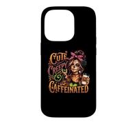 Cute, Creepy & Caffeinated Halloween Sugar Skull Coffee Girl Case for iPhone 14 Pro