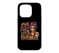Cute, Creepy & Caffeinated Halloween Sugar Skull Coffee Girl Case for iPhone 15 Pro