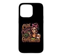 Cute, Creepy & Caffeinated Halloween Sugar Skull Coffee Girl Case for iPhone 15 Pro Max