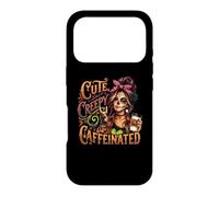 Cute, Creepy & Caffeinated Halloween Sugar Skull Coffee Girl Case for iPhone 17 Pro