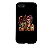 Cute, Creepy & Caffeinated Halloween Sugar Skull Coffee Girl Case for iPhone SE (2020) / 7/8