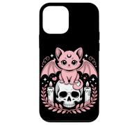 Cute Creepy Cat Bat Skeleton Kawaii Goth Case for iPhone 12 mini