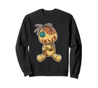 Cute Creepy Voodoo Doll Button Eye Stitch Plush Graphic Sweatshirt