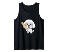 Cute Cricket Puppy Dog Bichon Frise Mascot Tank Top