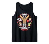 Cute Cricket Sport Fan Player Batsman Design Tank Top