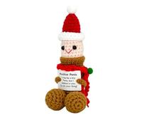 Cute Crochet Christmas Handmake Knitting Doll Cucumber Ornament Snowman Crocheted Gift Decor