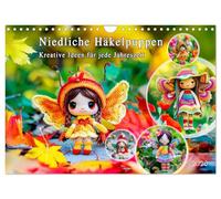 Cute crochet dolls - creative ideas for every season UK-Version (Wall Calendar 2026 DIN A4 Landscape), CALVENDO 12 Month Wall Calendar