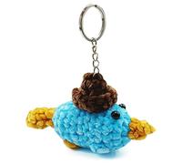 Cute Crochet Keychain, Knitting Platypus Key Chain for Women Girls, Aesthetic Floral Keychain Charm Decor Accessory, Handmade Creative Pendant for Bag Purse Backpack Handbag
