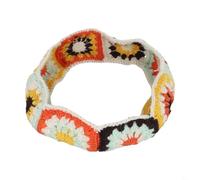Cute Crochet Steering Wheel Covers Boho Sunflower Pattern Car Interior Cotton Yarn Material For 14-15 Inch Steering Wheels For Sedans, SUVs, MPVs