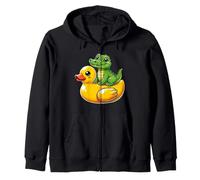 Cute Crocodile Alligator Rubber Duck Zip Hoodie