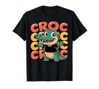 Cute Crocodile Cartoon T-Shirt Funny Reptile Meme Tee T-Shirt