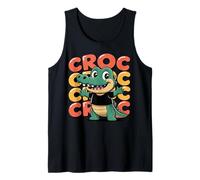 Cute Crocodile Cartoon T-Shirt Funny Reptile Meme Tee Tank Top