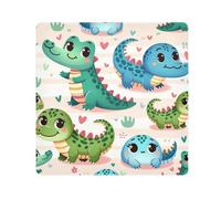 Cute Crocodile Cartoon Wild Animals Camera Wrap Cloth, Squares Magic Self-Adhesive Cloth for Lens Camera Anti-Scratch Lens Protector Makeup Wrap Cloth Bag 21.7" x 21.7"