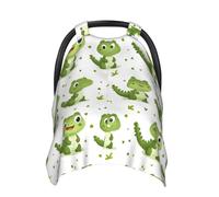 Cute Crocodile Green Print Baby Car Seat Covers, Breathable Nursing Cover Breastfeeding Cover, Stroller Covers, Multi-use Infant Carseat Canopy, Baby Boys Girls Newborn Essentials