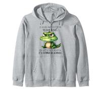 Cute Crocodile If You're Waiting For Me To Give A Shit Zip Hoodie