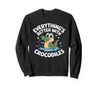 Cute Crocodile Lover Adults or Kids Boys Girls Crocodiles Sweatshirt
